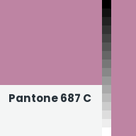 Color chip: Pantone 687 C