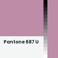 Color chip: Pantone 687 U
