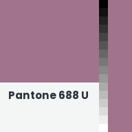 Color chip: Pantone 688 U