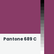 Color chip: Pantone 689 C