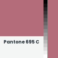 Color chip: Pantone 695 C