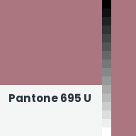 Color chip: Pantone 695 U