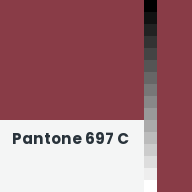 Color chip: Pantone 697 C