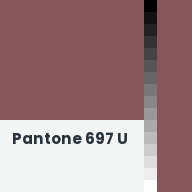 Color chip: Pantone 697 U