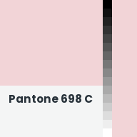 Color chip: Pantone 698 C