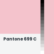 Color chip: Pantone 699 C