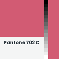 Color chip: Pantone 702 C