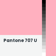Color chip: Pantone 707 U