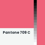 Color chip: Pantone 709 C