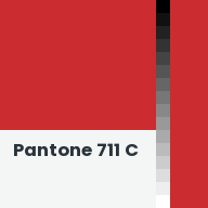 Color chip: Pantone 711 C