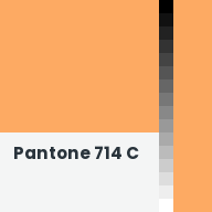 Color chip: Pantone 714 C