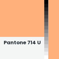 Color chip: Pantone 714 U