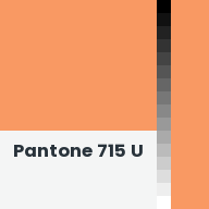 Color chip: Pantone 715 U