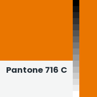 Color chip: Pantone 716 C