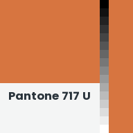 Color chip: Pantone 717 U