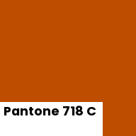 Color chip: Pantone 718 C