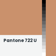 Color chip: Pantone 722 U
