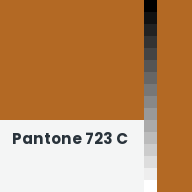 Color chip: Pantone 723 C