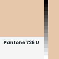 Color chip: Pantone 726 U