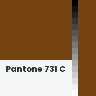 Color chip: Pantone 731 C
