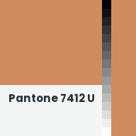 Color chip: Pantone 7412 U