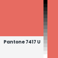 Color chip: Pantone 7417 U