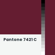 Color chip: Pantone 7421 C