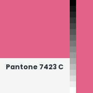 Color chip: Pantone 7423 C