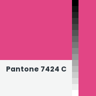 Color chip: Pantone 7424 C