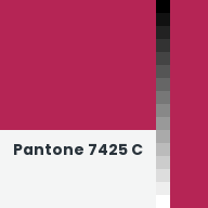Color chip: Pantone 7425 C
