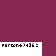 Color chip: Pantone 7435 C