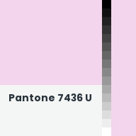 Color chip: Pantone 7436 U