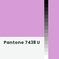 Color chip: Pantone 7438 U