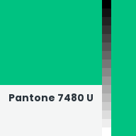 Color chip: Pantone 7480 U