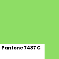 Color chip: Pantone 7487 C