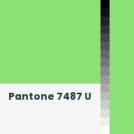 Color chip: Pantone 7487 U