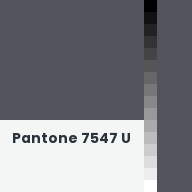 Color chip: Pantone 7547 U