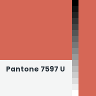 Color chip: Pantone 7597 U