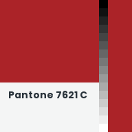 Color chip: Pantone 7621 C