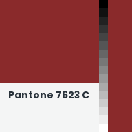 Color chip: Pantone 7623 C