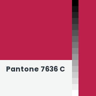 Color chip: Pantone 7636 C