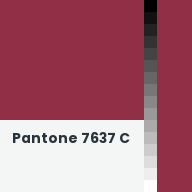 Color chip: Pantone 7637 C