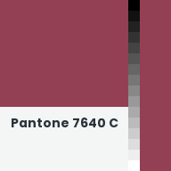 Color chip: Pantone 7640 C