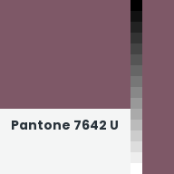 Color chip: Pantone 7642 U