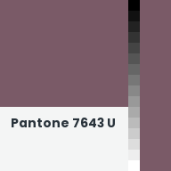 Color chip: Pantone 7643 U