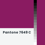 Color chip: Pantone 7649 C
