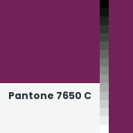 Color chip: Pantone 7650 C