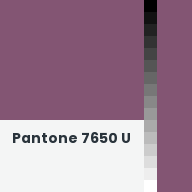 Color chip: Pantone 7650 U