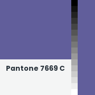 Color chip: Pantone 7669 C