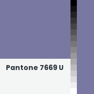 Color chip: Pantone 7669 U